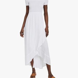 Elegant White Tiara Hawaii Cheyenne Maxi Dress